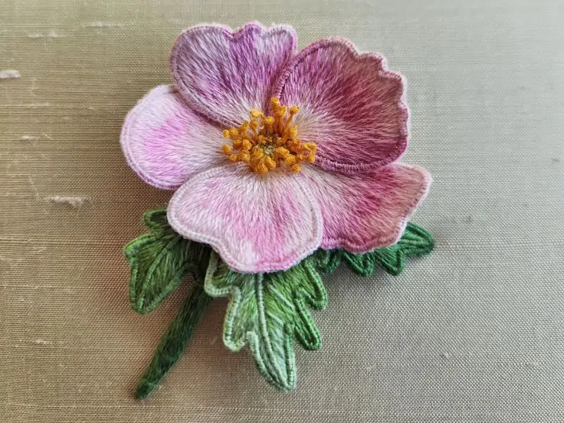 Stumpwork Briar Rose