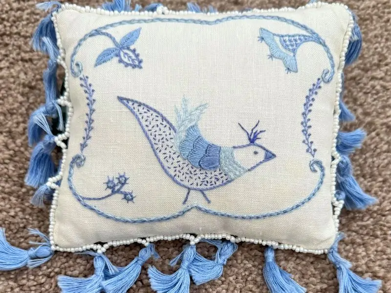 Deerfield Blue Bird Pincushion