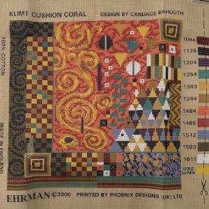 Klimt Cushion Coral Tapestry Kit